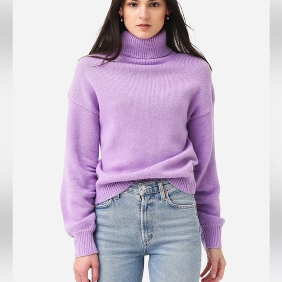 A.L.C. Women's Taryn Wool Turtleneck Sweater in Lilac Size Small - Picture 1 of 6